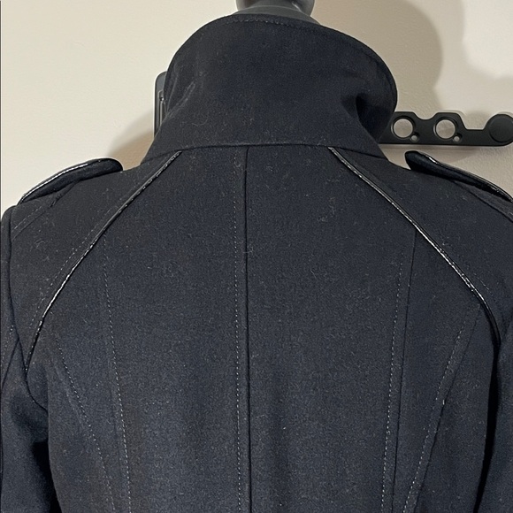 NWOT Black Wool-Blend Pea Coat Sz S - Picture 11 of 15